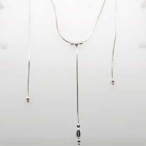 Sterling Silver Vintage Lariat Style Necklace Chain 16”